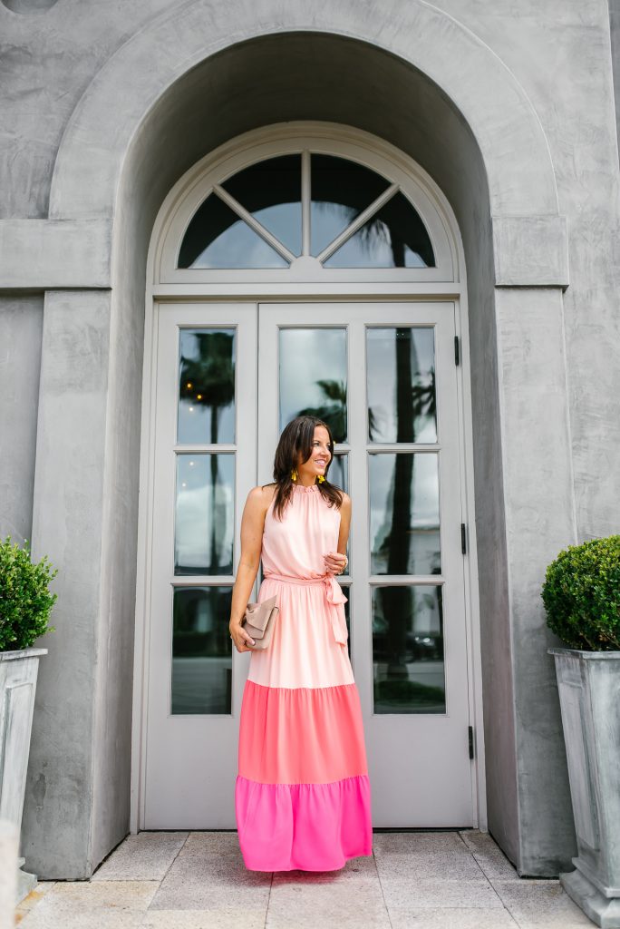 summer maxi dress | wedding outfit | petite fashion | Houston fashion blogger Lady in Violet