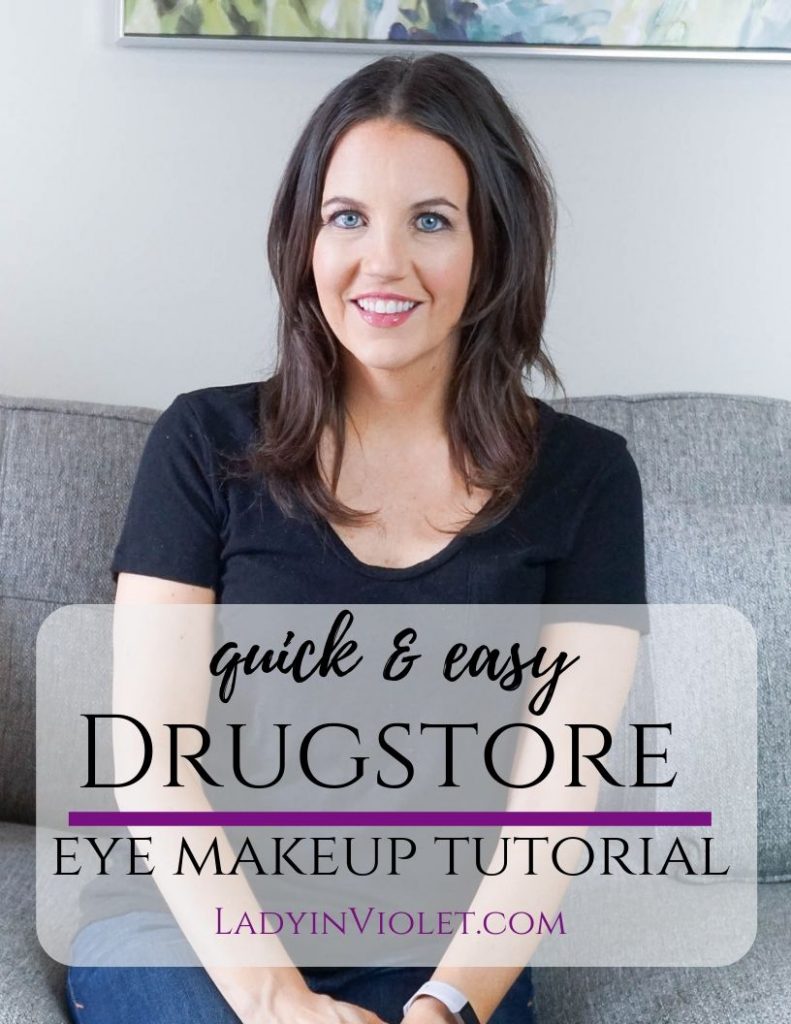 easy drugstore eye makeup tutorial with step by step directions | Houston Beauty Blogger Lady in Violet