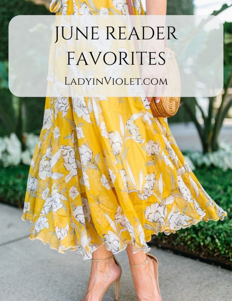 Yellow Floral Dress, Lady in Violet, Petite Fashion Blogger