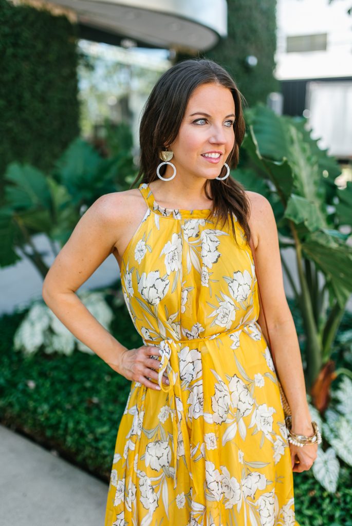 Yellow flowery hot sale dress