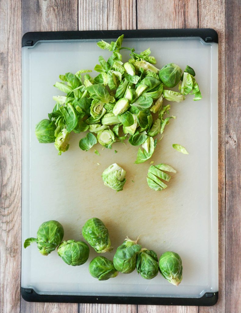how to chop brussels sprouts | Houston Blogger Lady in Violet