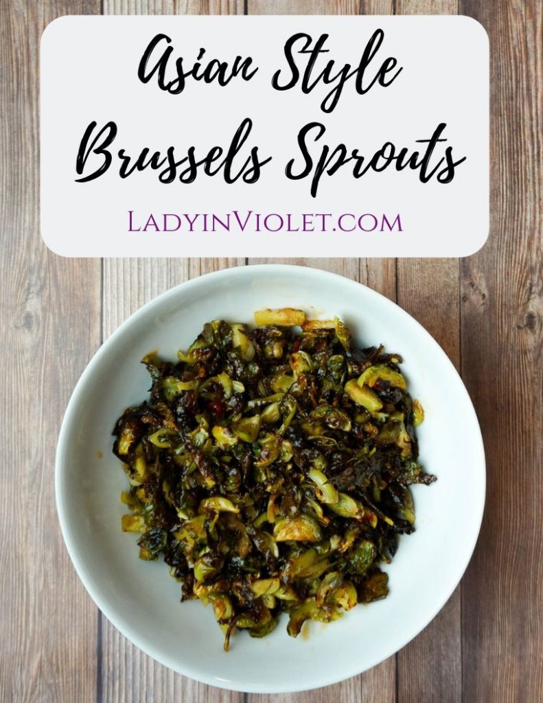 crispy asian brussels sprouts recipe | Healthy Food Blogger Lady in Violet