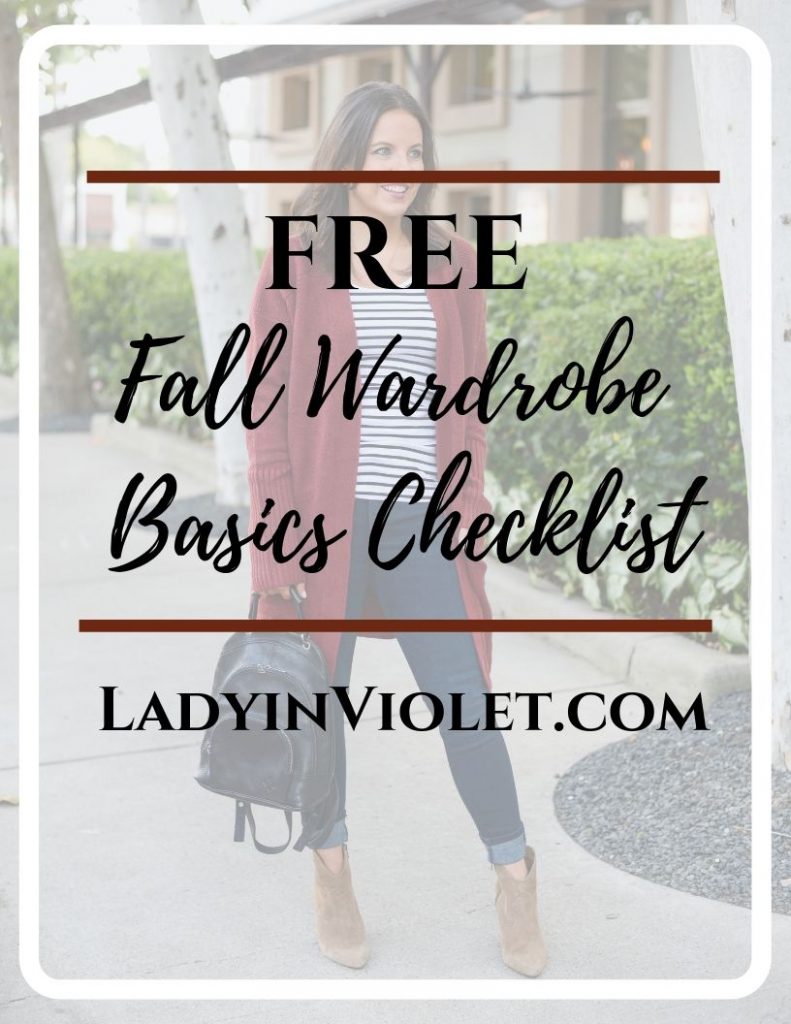 Fall Closet Basics Checklist | Capsual Wardrobe | Lady in Violet