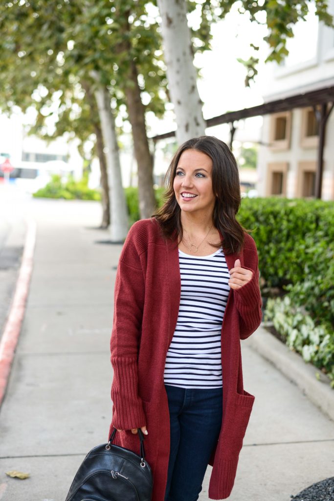 Outfit with hotsell red cardigan