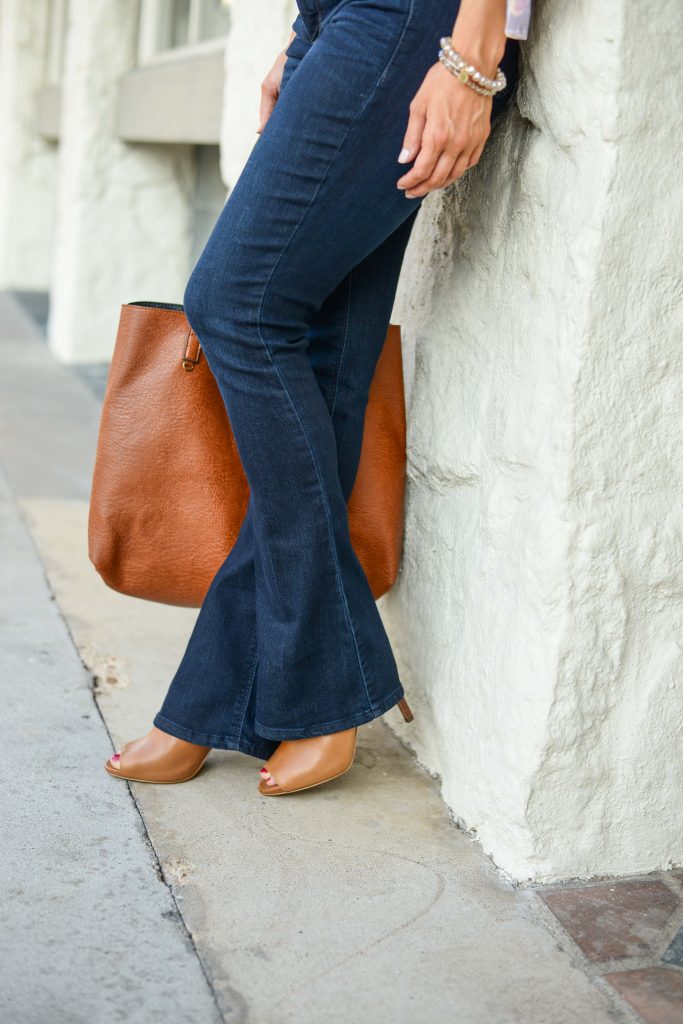 casual brown heels outfit