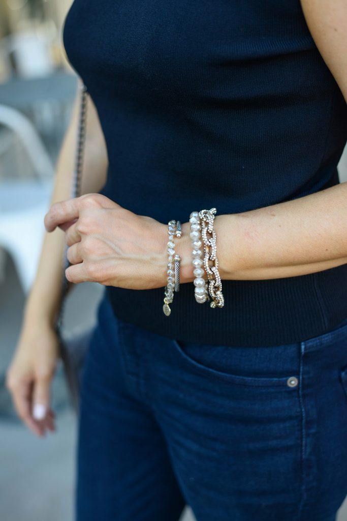 summer outfit | bead bracelets | arm stack idea | Houston Fashion Blog Lady in Violet