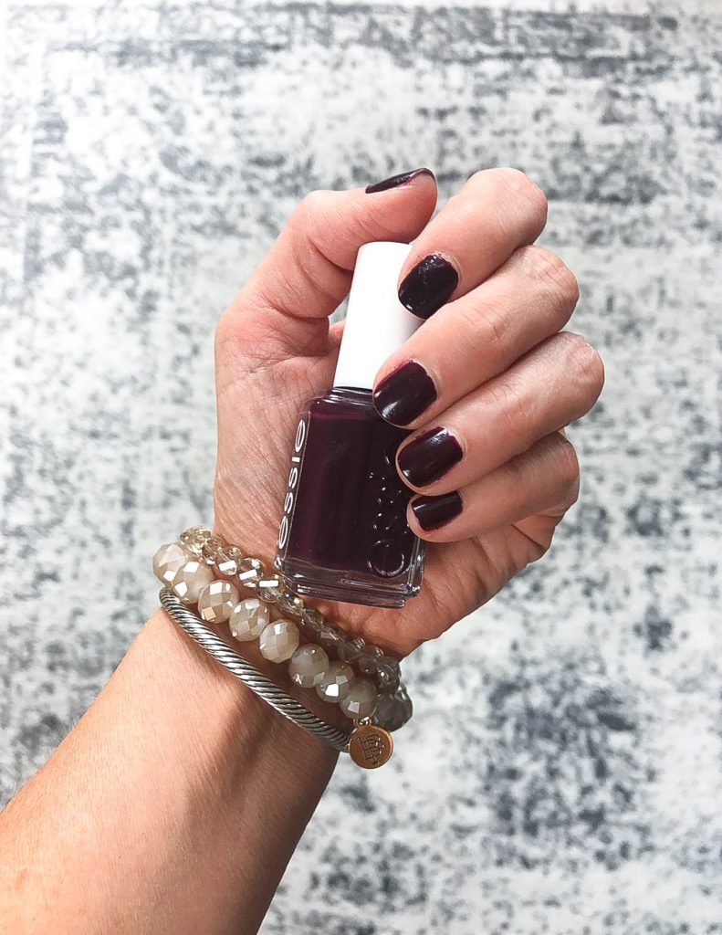 burgundy nail polish | fall nail colors | essie nail polish | Popular Beauty Blogger Lady in Violet