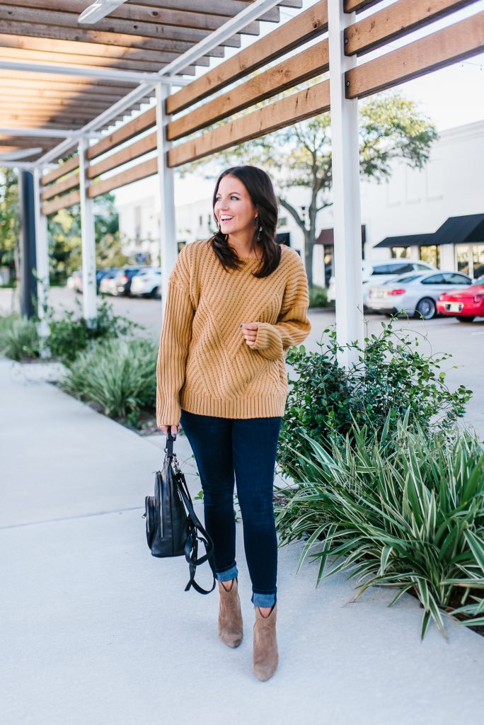 Cozy Brown Sweater with Back Bow Detail - Lady in VioletLady in Violet