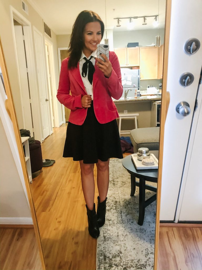 gossip girl inspired work outfit | pink velvet blazer | Southern Style Blog Lady in Violet