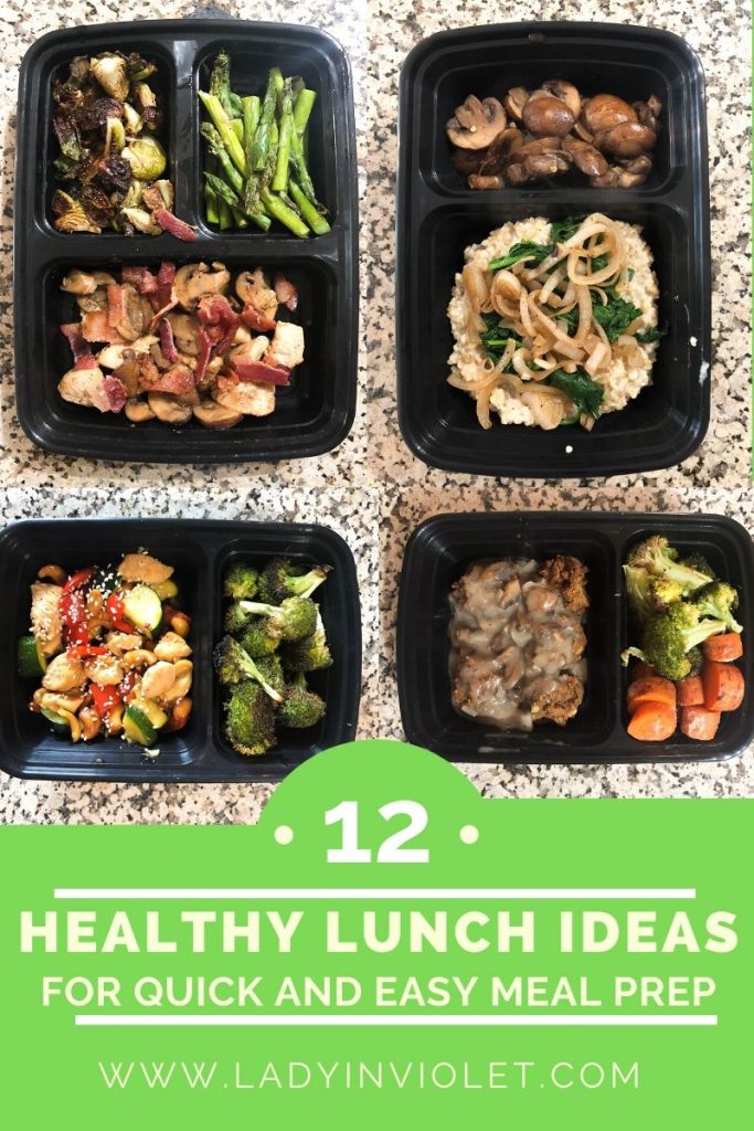 12 healthy lunch ideas for quick and easy meal prep | Healthy Living blog lady in violet