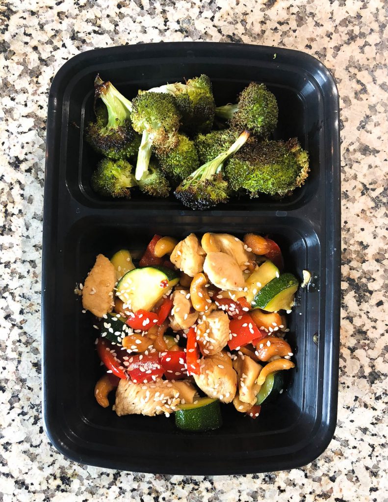 meal prep idea kung pao chicken with broccoli | Healthy Lifestyle Blogger Lady in Violet