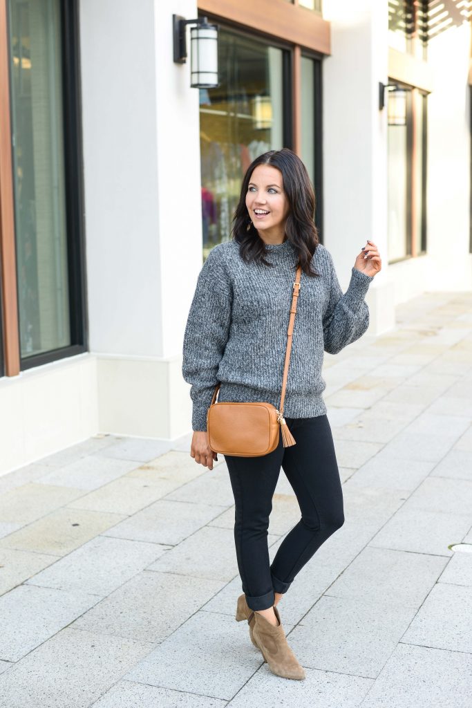 tan and black outfit