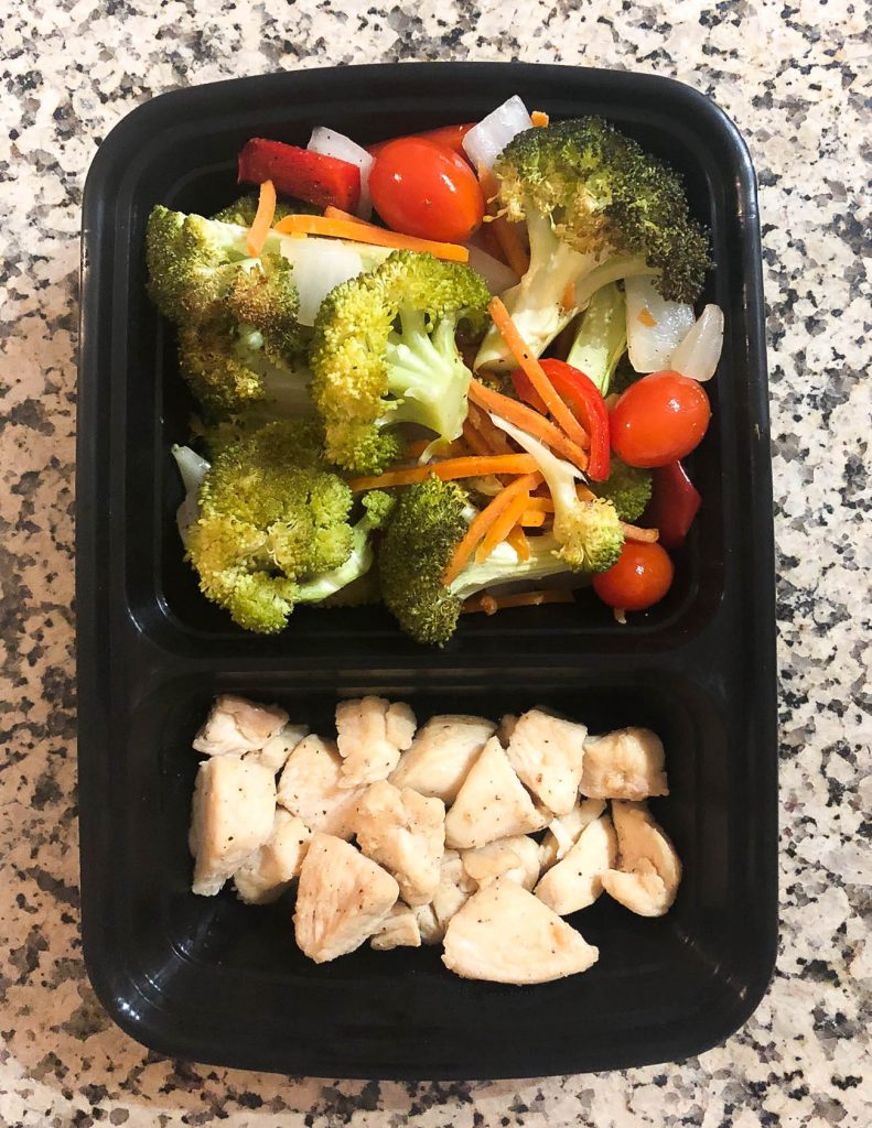 healthy lunch idea naked chicken with roasted vegetables | Healthy Living Blogger Lady in Violet