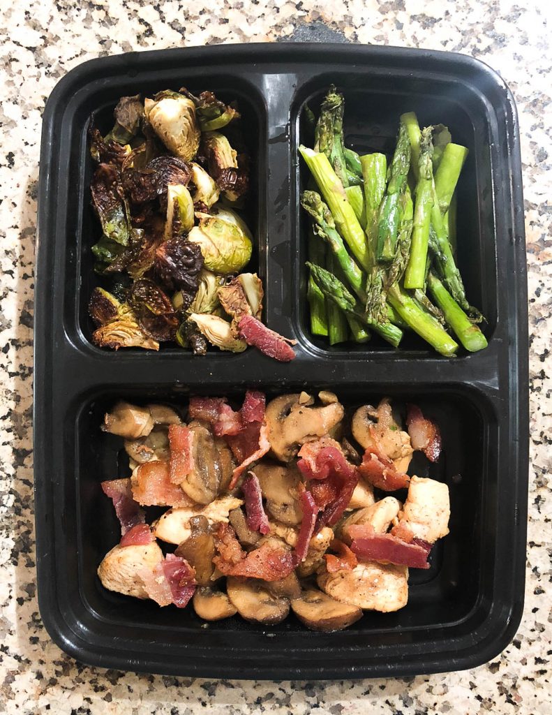 paleo lunch idea chicken marsala with roasted vegetables | Lifestyle Blogger Lady in Violet