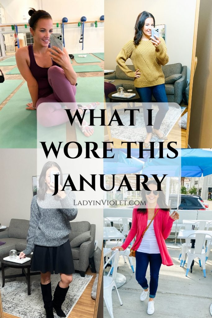 winter outfit ideas | what I wore in January | Affordable Fashion Blog Lady in Violet