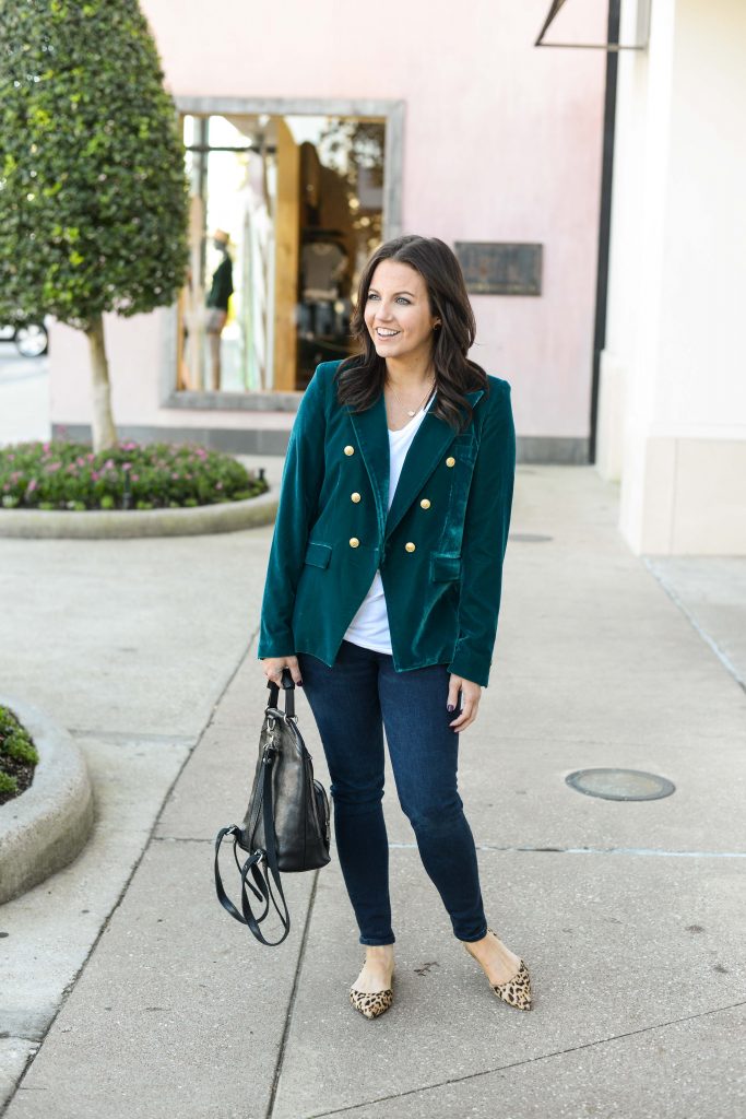 Emerald green velvet on sale flats