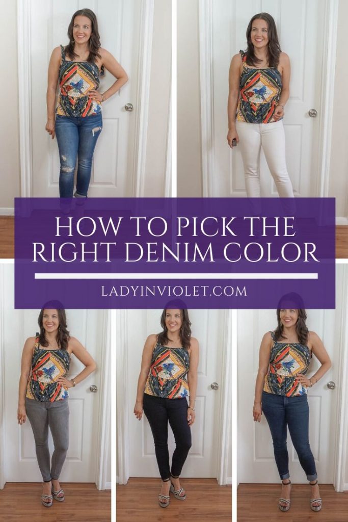 how top pick the right denim color | what jeans to wear | Everyday style blog Lady in violet