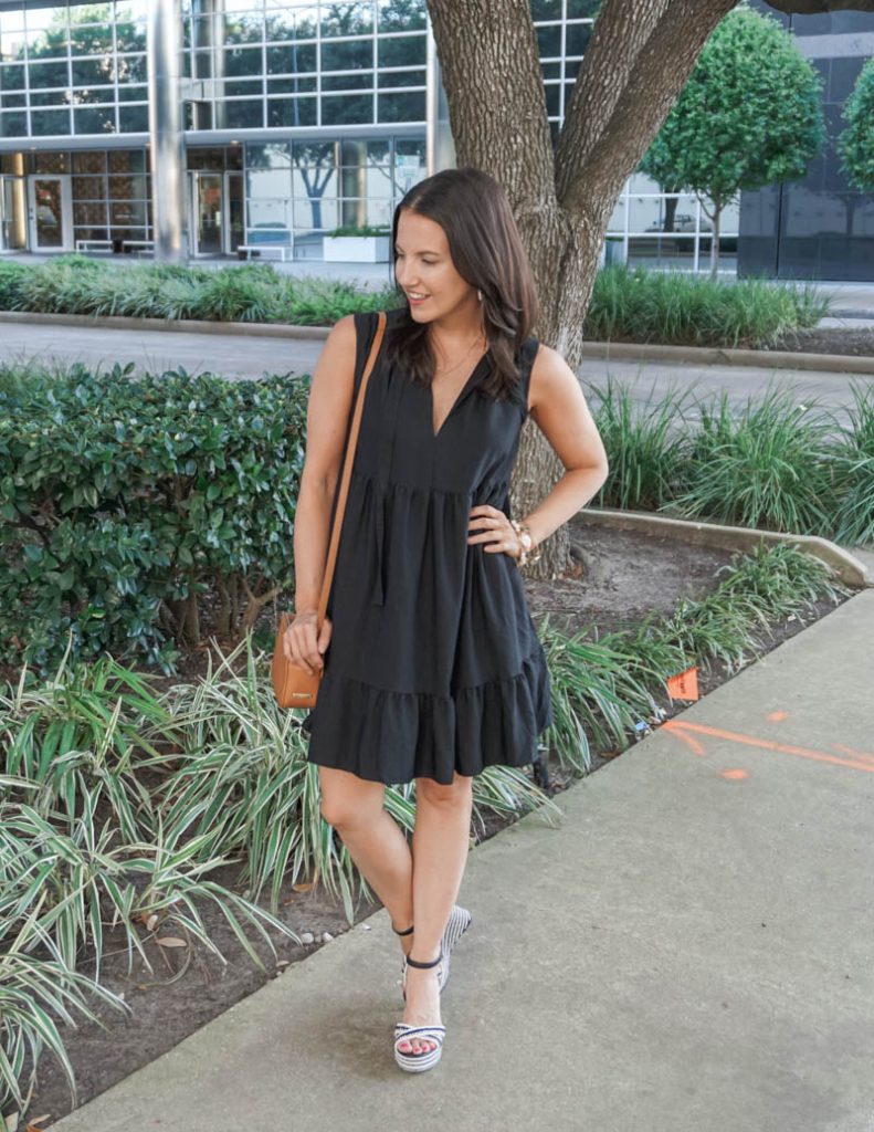 black swing dress outfit