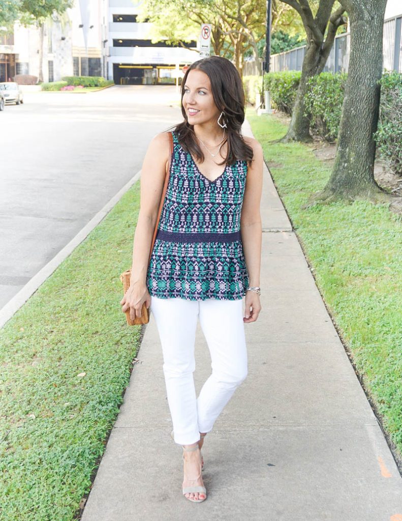 navy and green outfit