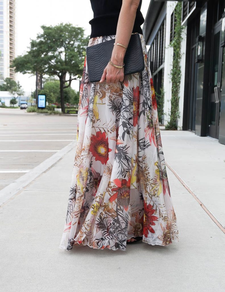 wedding guest maxi skirt