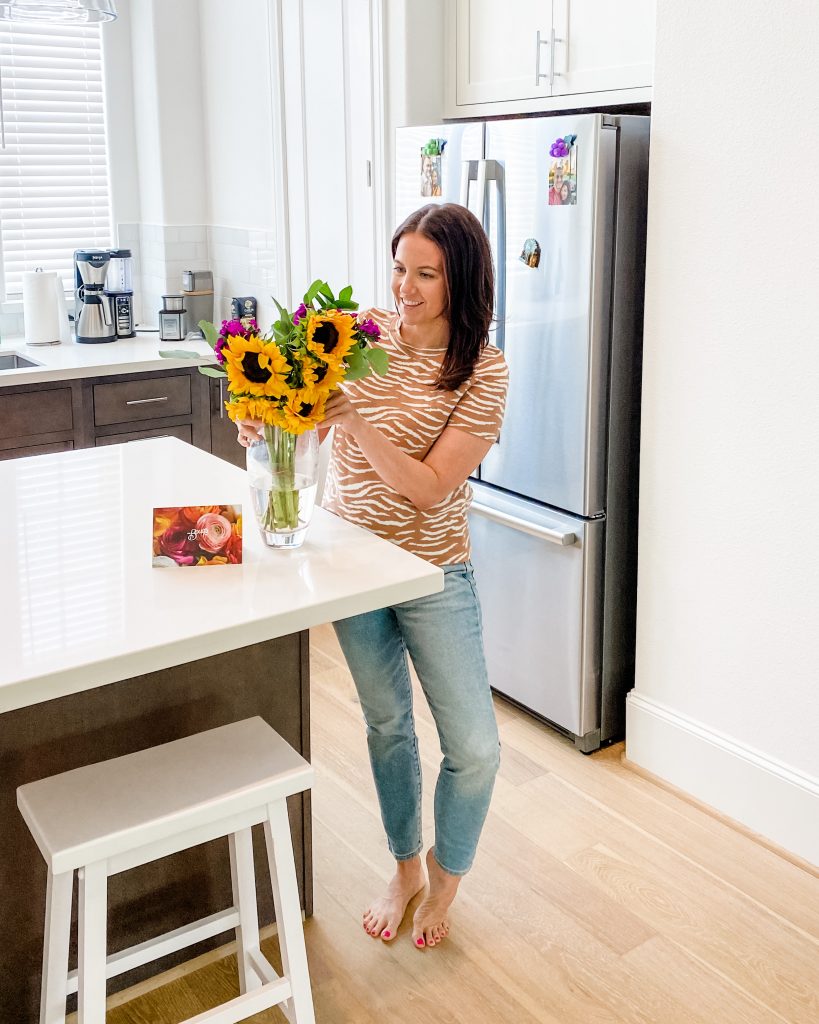 casual outfit | zebra print top | light wash jeans | Southern Style Blog Lady in Violet