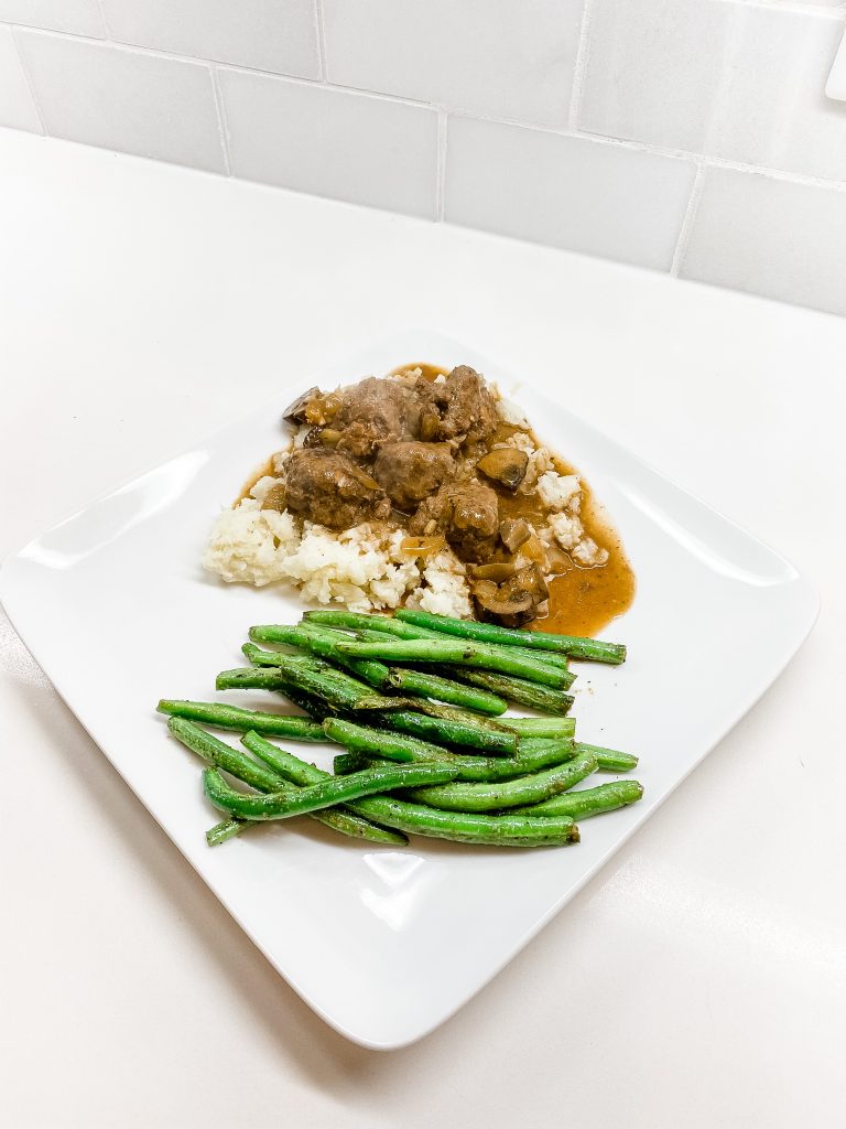 paleo dinner ideas | salisbury steak meatballs | Lifestyle Blog Lady in Violet