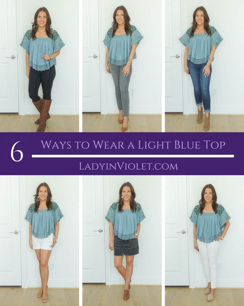 Six Ways to Wear a Light Blue Top ...