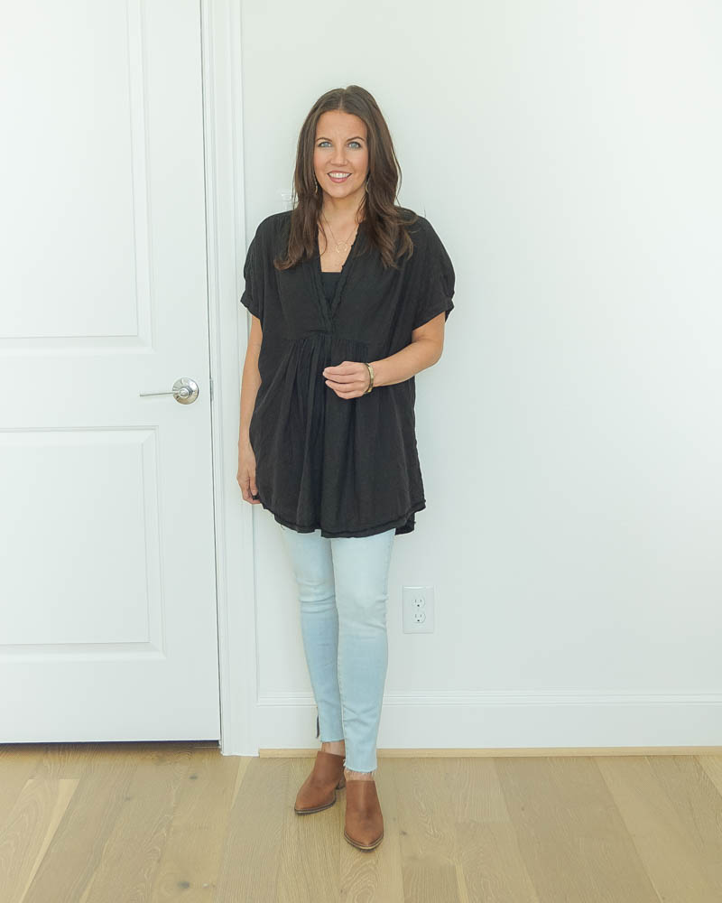 Black tunic tops clearance to wear with leggings