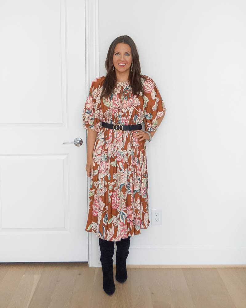 Boots to wear hot sale with midi dress