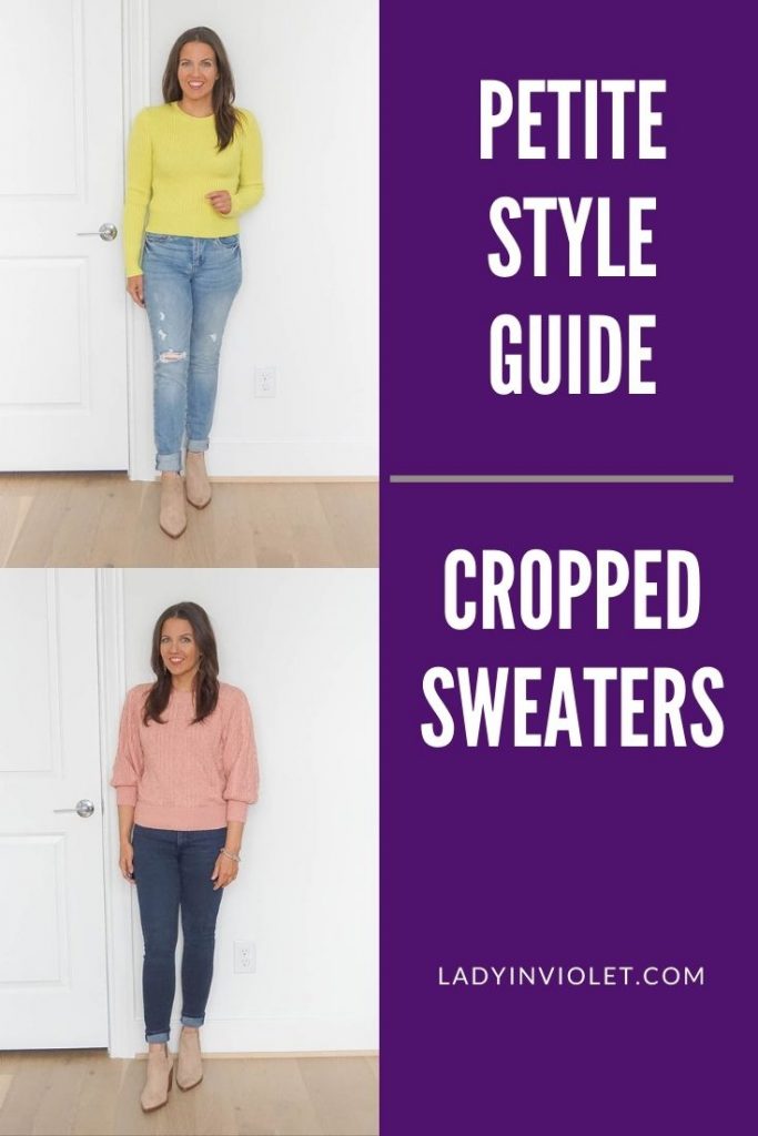 Petite Style Guide for Cropped Sweaters Lady in VioletLady in Violet