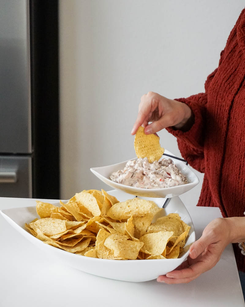 popular party dips | sausage and cream cheese dip recipe | Lady in Violet Blog