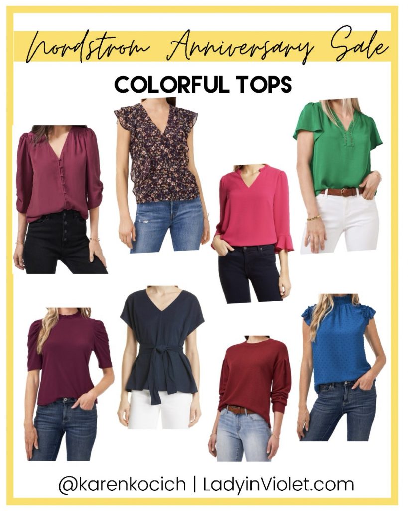 nordstrom anniversary sale colorful work blouses | Southern Fashion Blog Lady in Violet