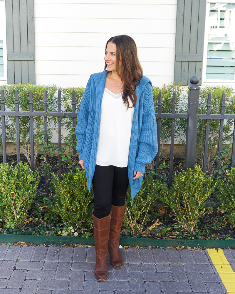 Oversized Blue Cardigan Lady in VioletLady in Violet