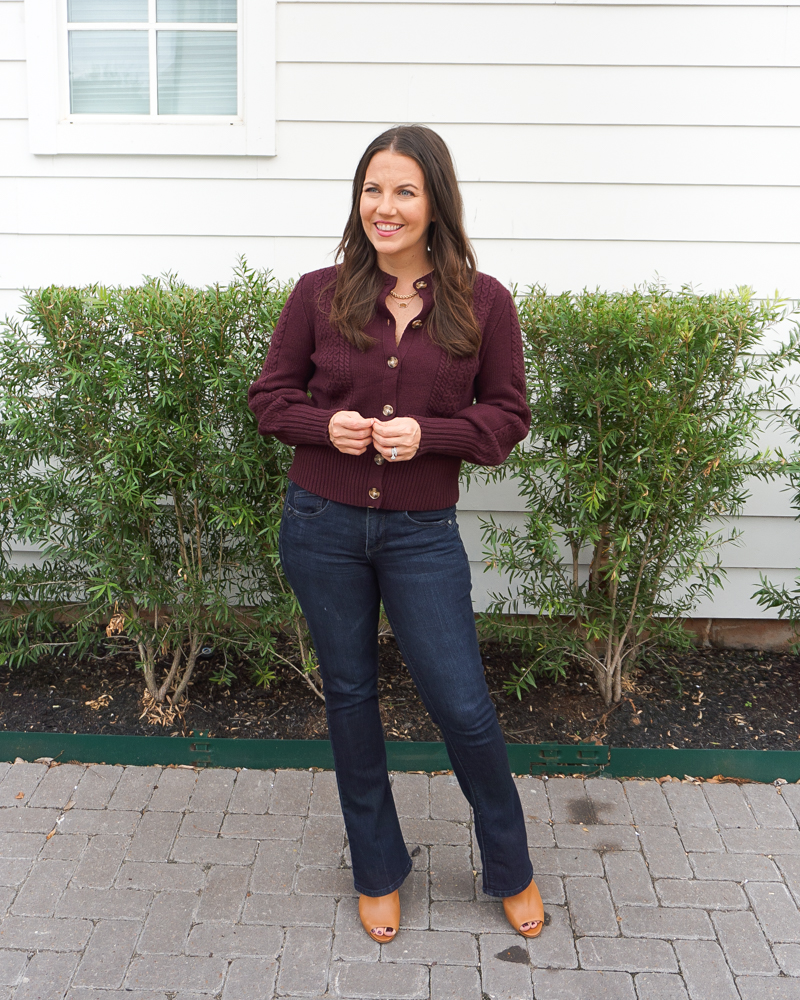 Dark shop burgundy sweater