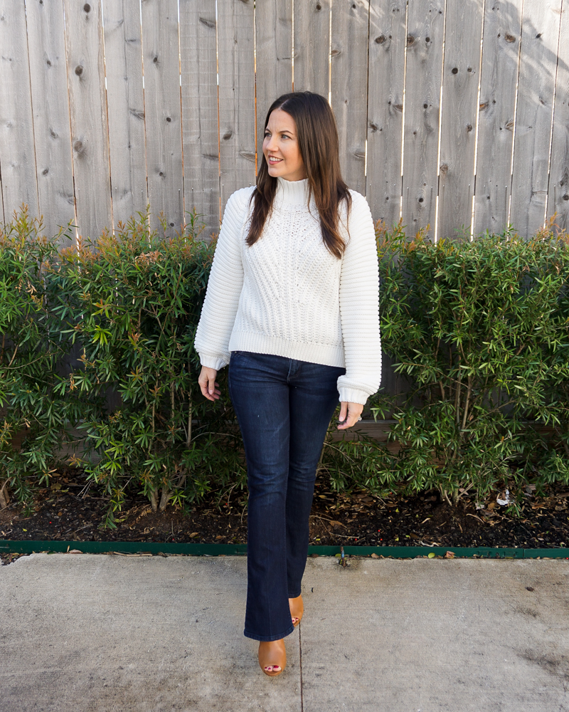 How to style a petite chunky knit sweater dress