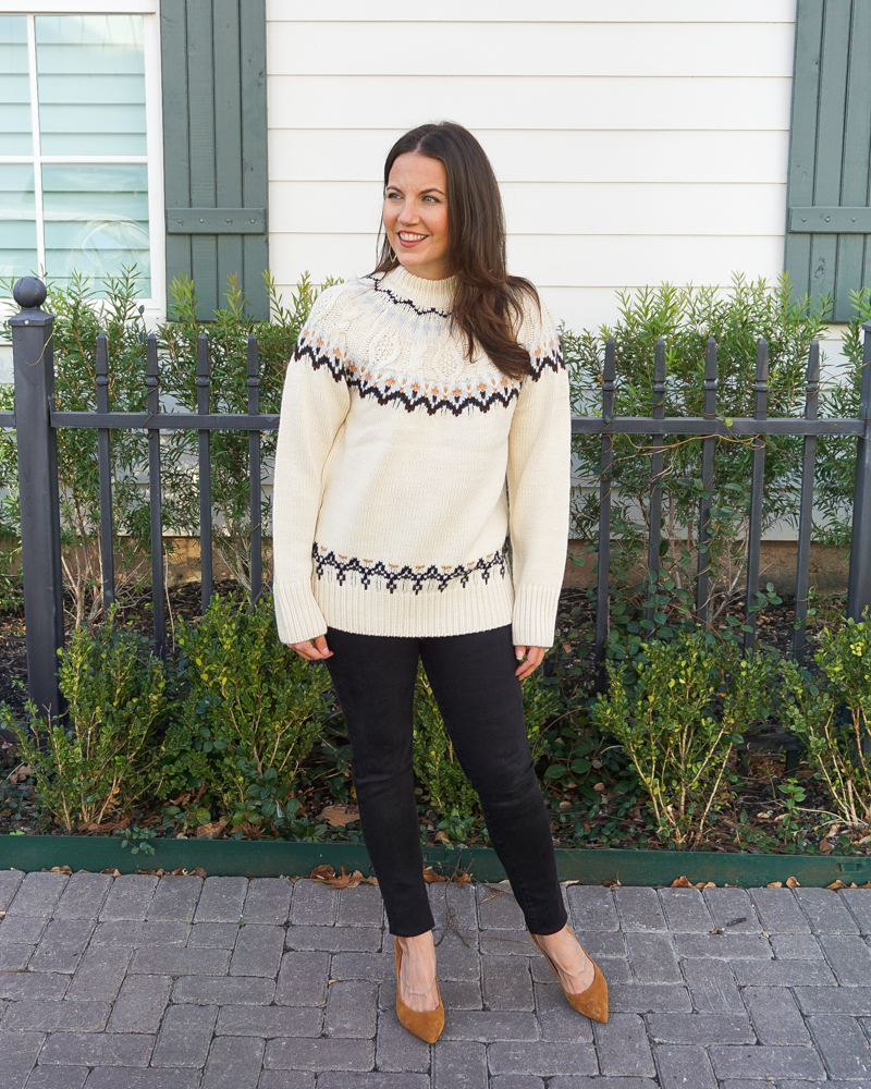 Fair isle sweater leggings