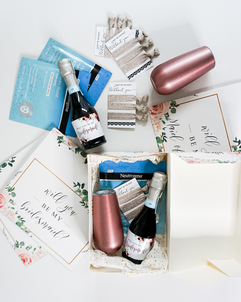bridesmaid proposal box ideas | pampering gift boxes | Lady in Violet Blog