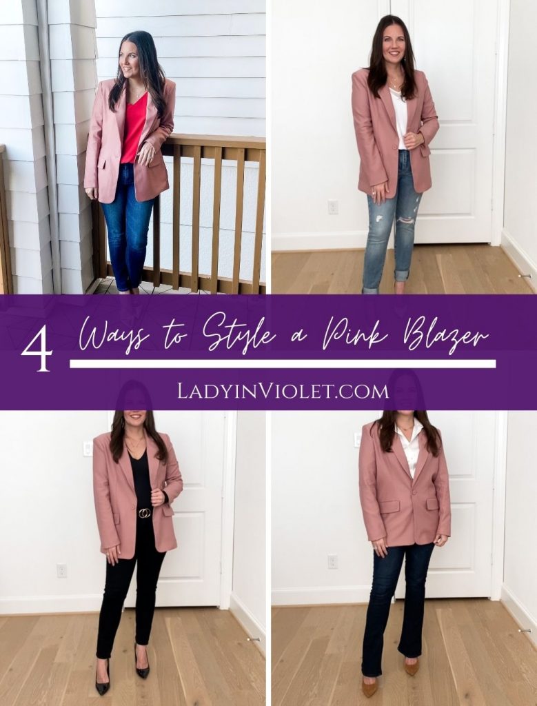 How to Style a Pink Blazer for Valentine's Day - Lady in