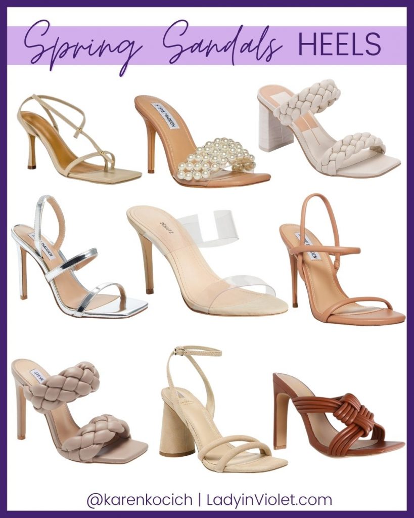 Heeled Sandals | Strappy Heels | Must Have shoes for Spring | Over age 30 fashion blog Lady in Violet