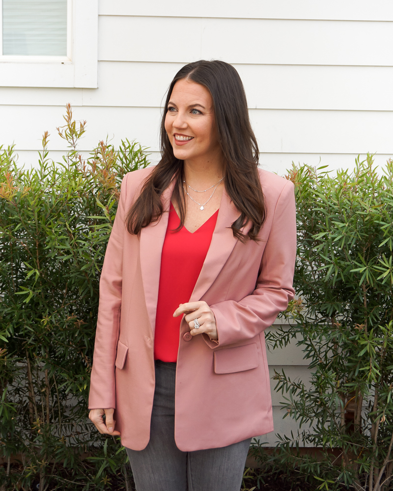 How to Wear a Pink Blazer - livelovesara