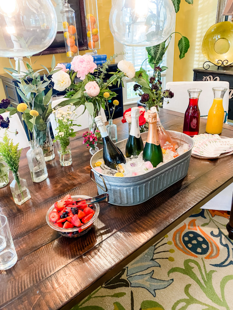 garden party bridal shower | mimosa bar | Lady in Violet Blog