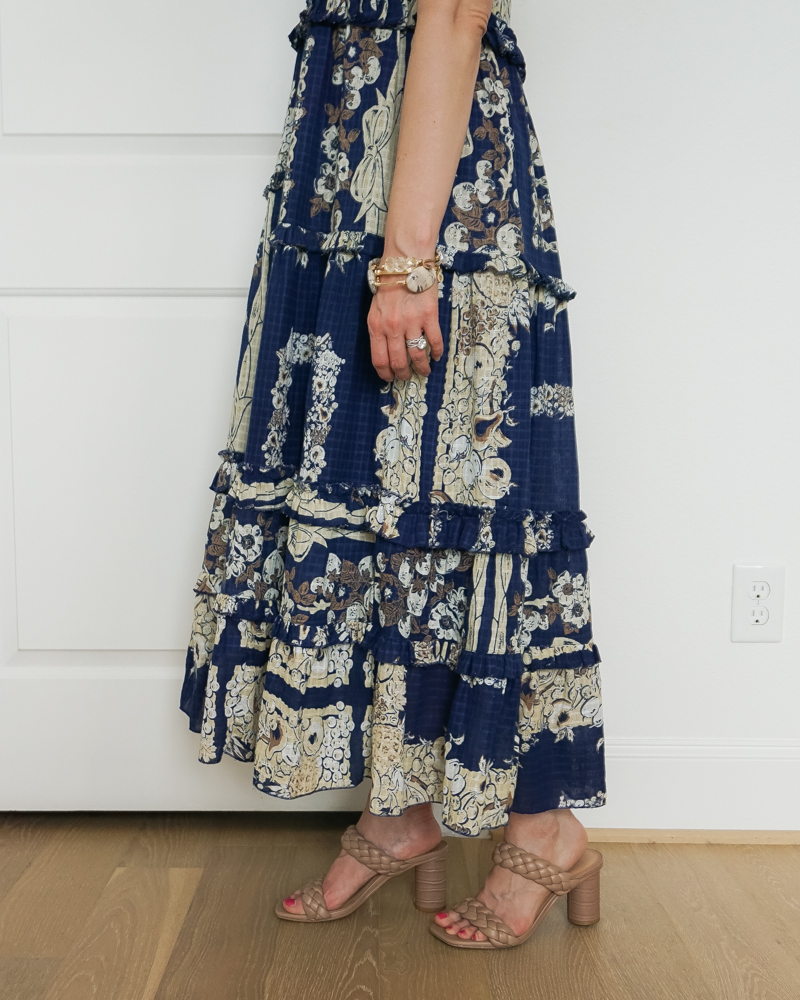 summer fashion | blue maxi dress for petite women | target basil heels | Texas Fashion Blog Lady in Violet