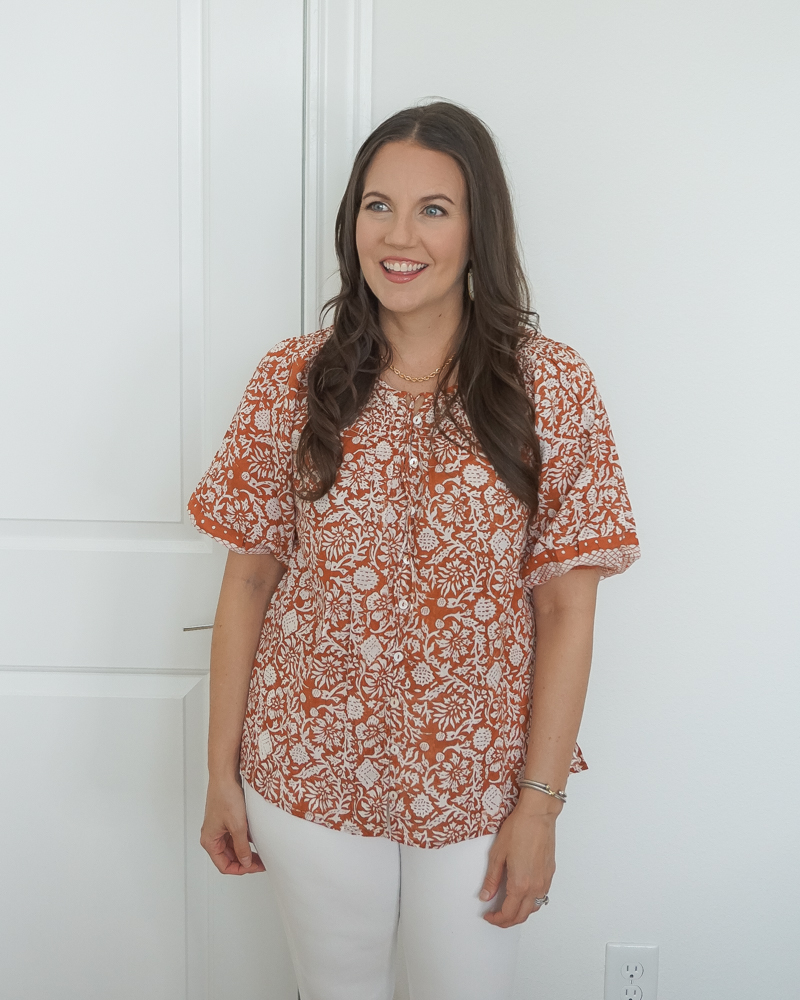 cleobella adele blouse | summer work wear | Petite fashion blogger Lady in Violet