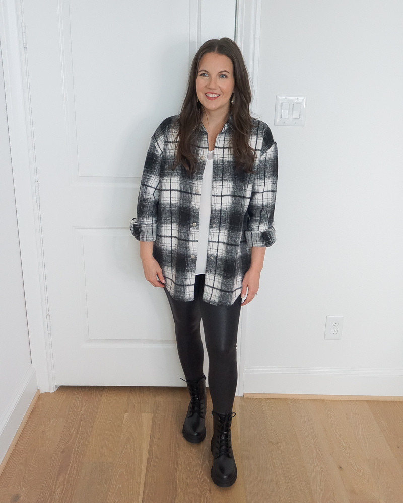 Fashion Trends  Plaid shirt outfits, Outfits with leggings, Plaid