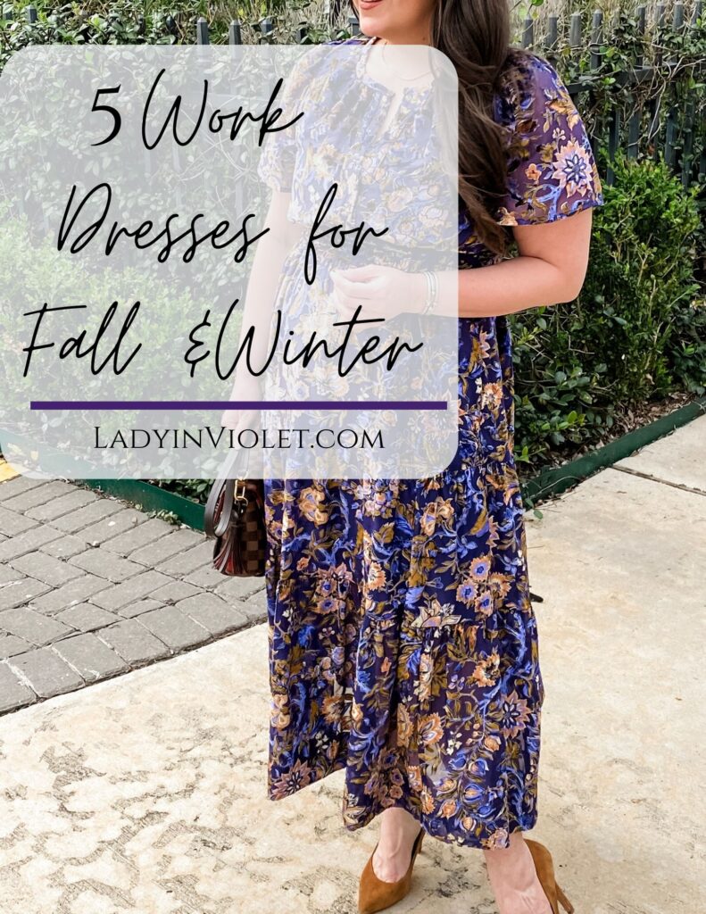 5 work dresses for fall and winter | Lady in Violet Fashion Blog