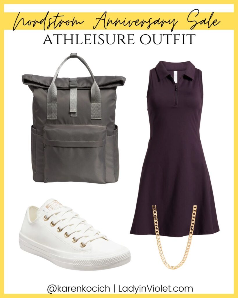 summer athlesiure outfit | athletic dress | white sneakers | Texas Fashion Blog Lady in Violet