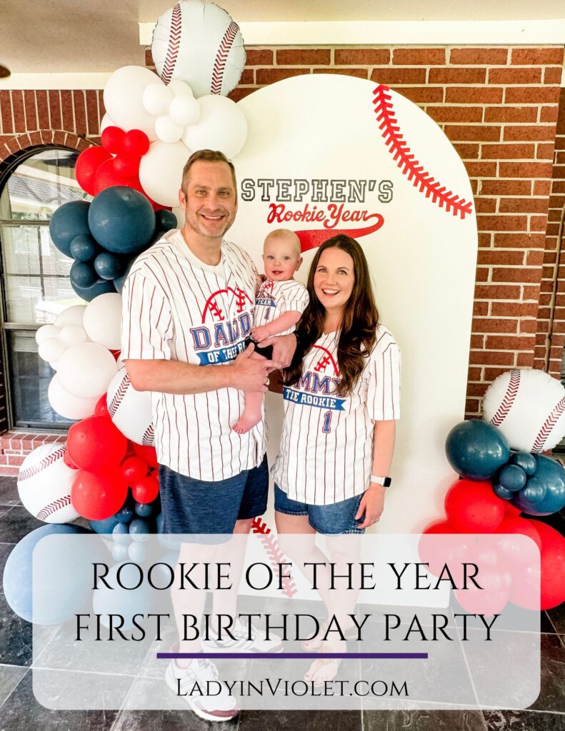 baseball rookie of the year first birthday party | Texas Mom blog Lady in Violet