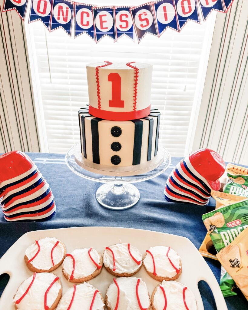 babys first birthday cake | baseball first birthday cake | Texas Mom Blog Lady in Violet