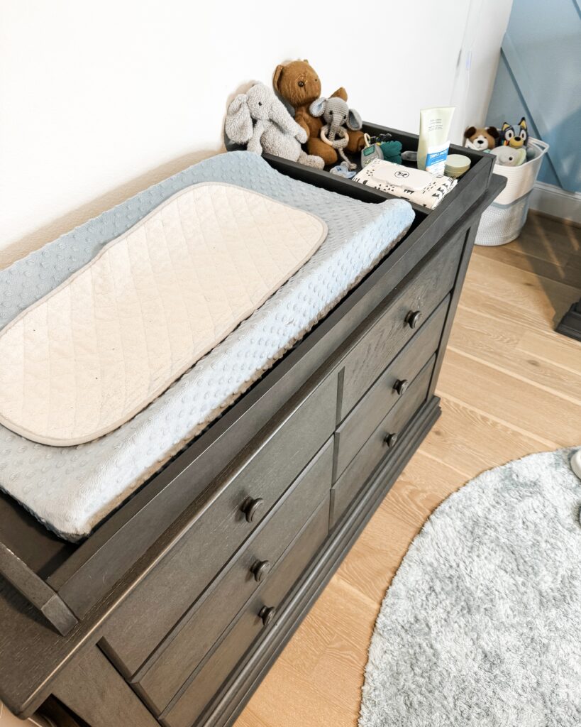 what to put on changing table in babys room | Texas Lifestyle Influencer Lady in Violet