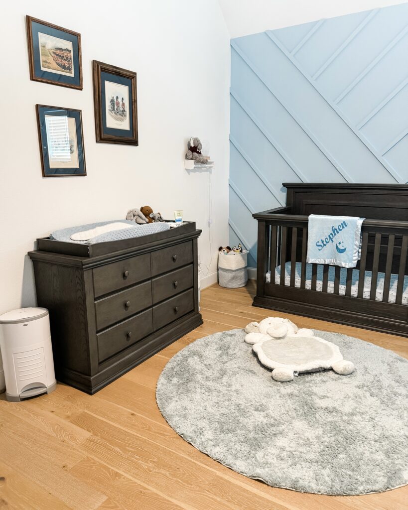 baby boy nursery tour | blue gray kids room | Houston Family Influencer Lady in Violet